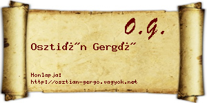 Osztián Gergő névjegykártya
